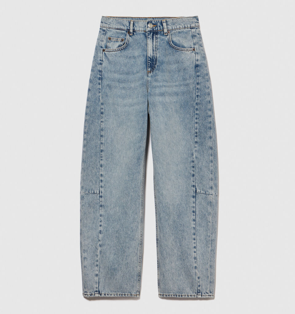 Barrel leg jeans - women's carrot fit jeans - Light Blue | Sisley image number 7